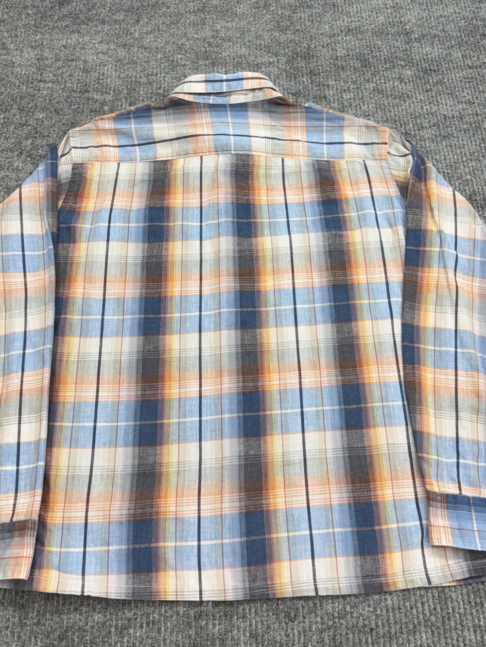 Vintage Christian Dior Monsieur Button Up Shirt Mens XL Plaid Shoulder Epaulets - Picture 3 of 8